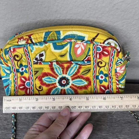 Vera Bradley Provençal Small 7" Crossbody Purse Floral Zip Chain Strap Bag - Picture 5 of 7